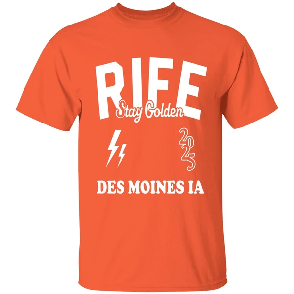 matt rife wearing rife stay golden des moines ia 2025 shirt orange
