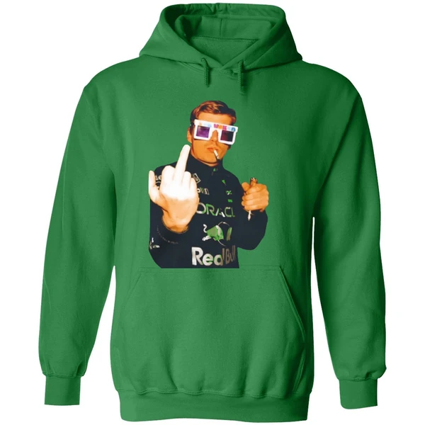 Max Verstappen Champion Smoking Middle Finger Hoodie - Image 2