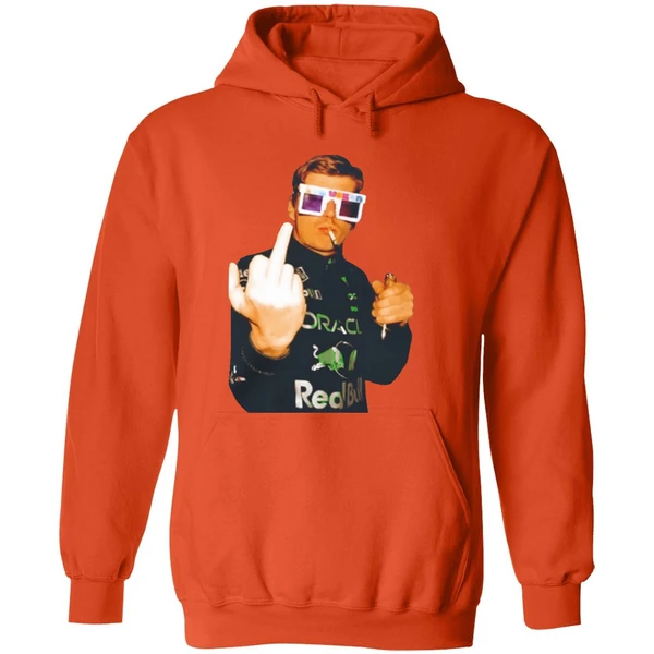 Max Verstappen Champion Smoking Middle Finger Hoodie - Image 6