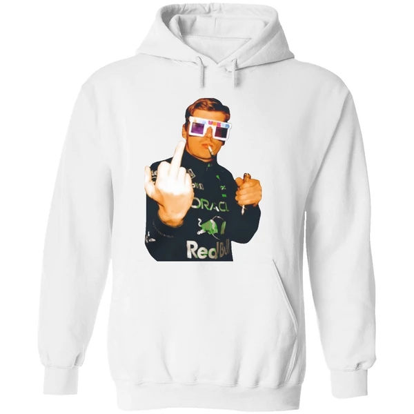 Max Verstappen Champion Smoking Middle Finger Hoodie - Image 8