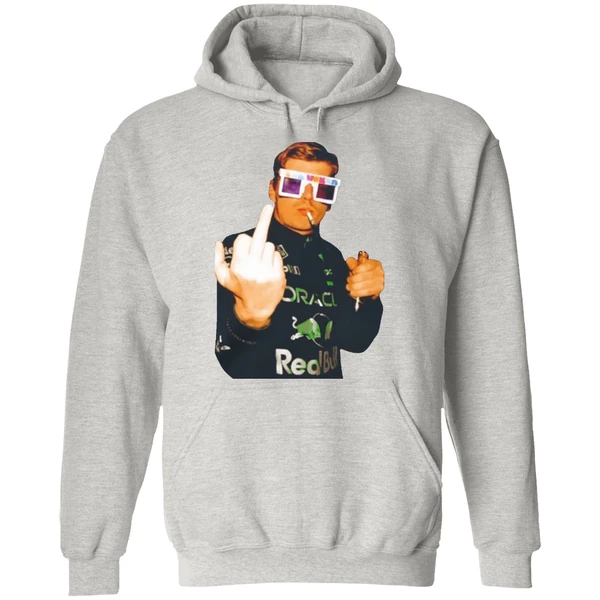 Max Verstappen Champion Smoking Middle Finger Hoodie - Image 9