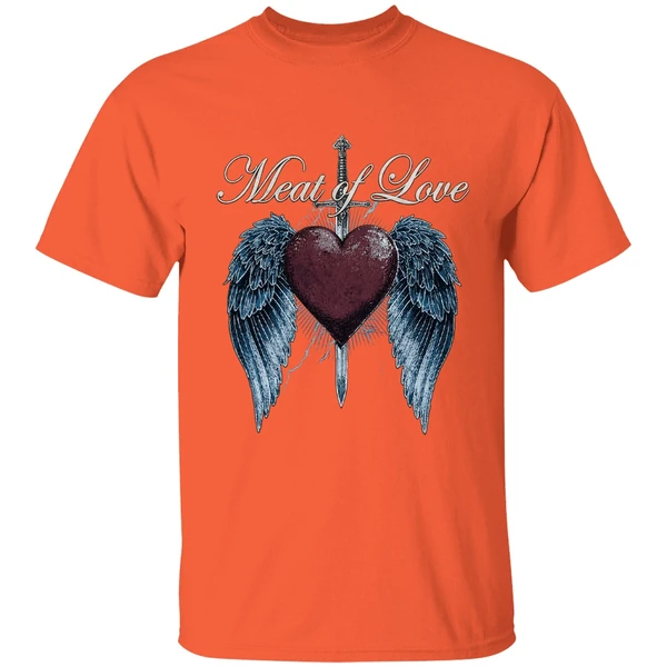 meatcanyon store merch meat of love vintage tour 2025 shirt orange