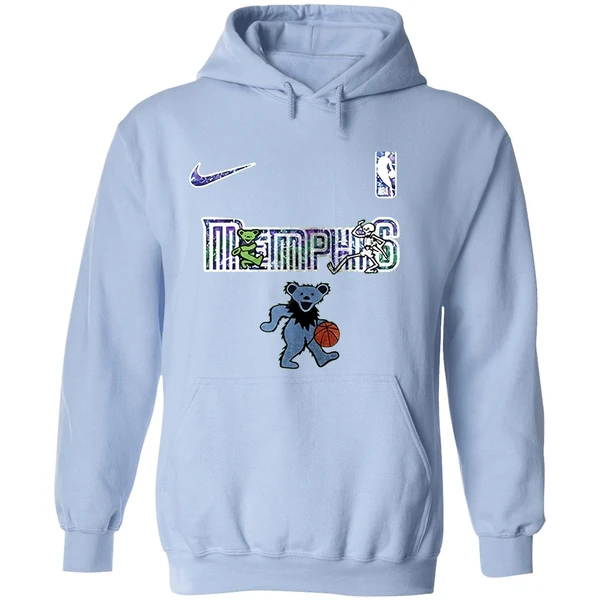Memphis Grizzlies Grateful Dead 60th Anniversary Bears Hoodie - Image 4