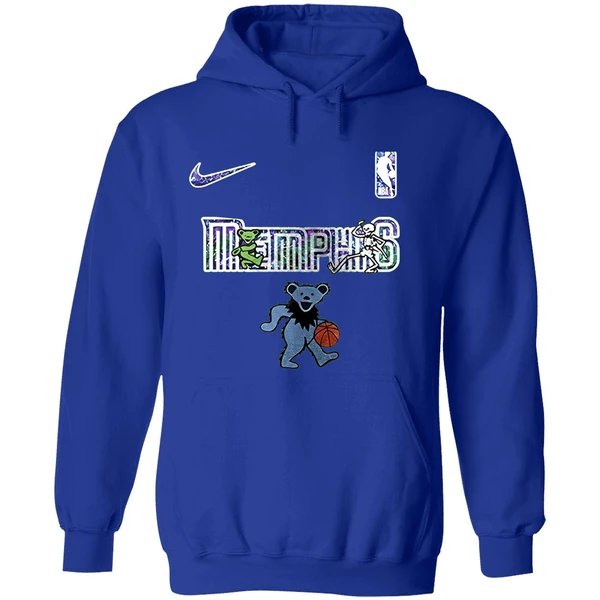 Memphis Grizzlies Grateful Dead 60th Anniversary Bears Hoodie - Image 7