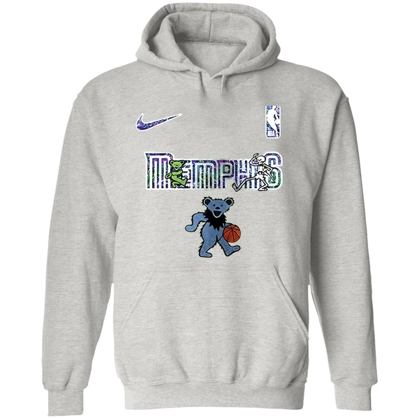 Memphis Grizzlies Grateful Dead 60th Anniversary Bears Hoodie - Image 9