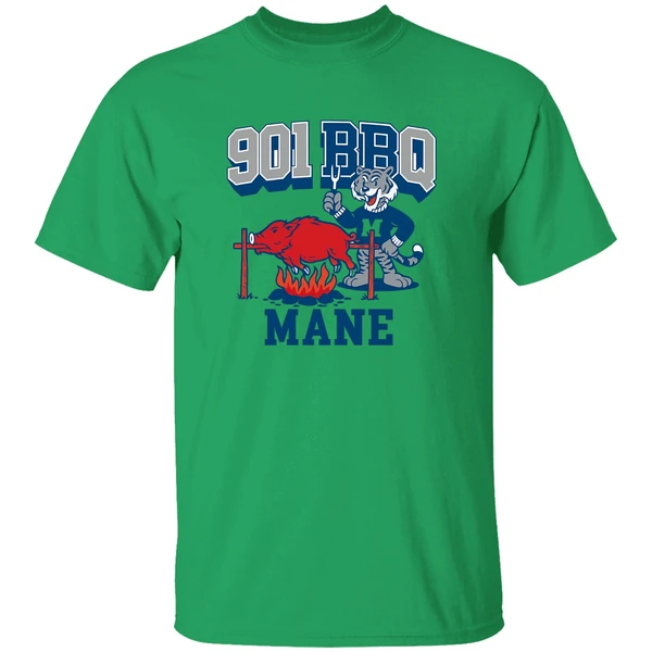 Memphis Tigers Beat Arkansas Razorbacks 901 Bbq Mane Mascot Shirt