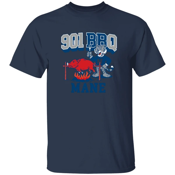 Memphis Tigers Beat Arkansas Razorbacks 901 Bbq Mane Mascot Shirt - Image 4