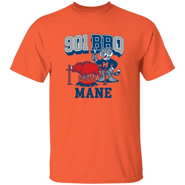 Memphis Tigers Beat Arkansas Razorbacks 901 Bbq Mane Mascot Shirt - Image 5
