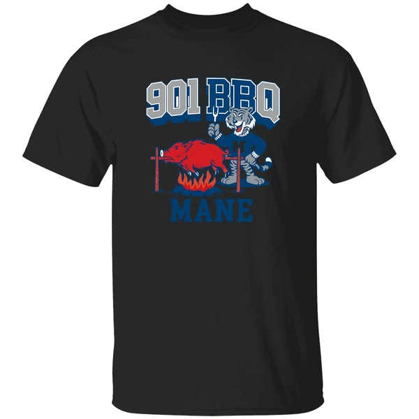 Memphis Tigers Beat Arkansas Razorbacks 901 Bbq Mane Mascot Shirt - Image 9