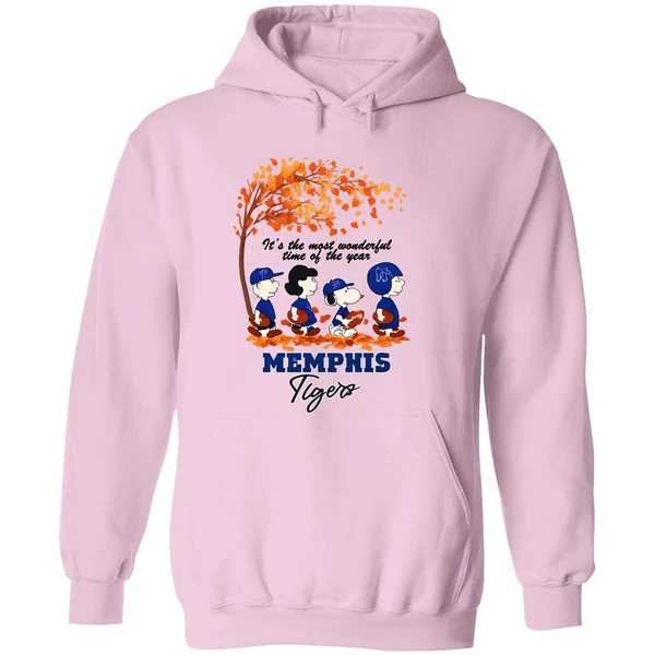 Memphis Tigers Snoopy And Friend Its The Most Wonderful Time Of The Years Hoodie - Image 5