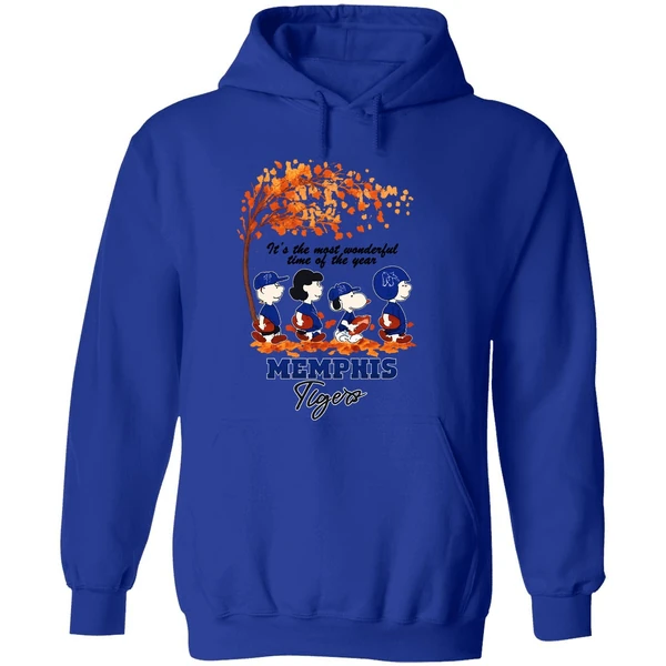 Memphis Tigers Snoopy And Friend Its The Most Wonderful Time Of The Years Hoodie - Image 7