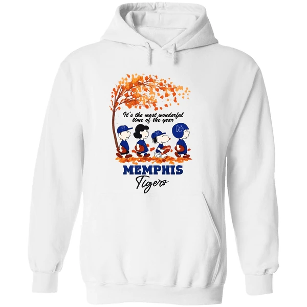Memphis Tigers Snoopy And Friend Its The Most Wonderful Time Of The Years Hoodie - Image 8