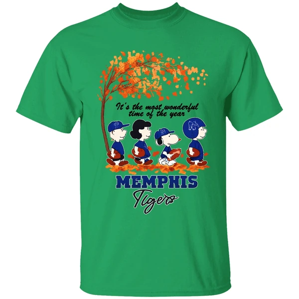 Memphis Tigers Snoopy And Friend Its The Most Wonderful Time Of The Years Shirt - Image 8