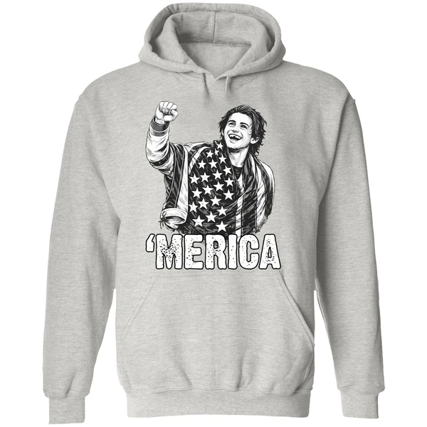 Merica Jack Hughes Olympic Gold Medal Usa Hockey Hoodie - Image 9