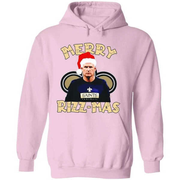 Merry Rizzmas Darren Rizzi New Orleans Saints Christmas Hoodie - Image 5