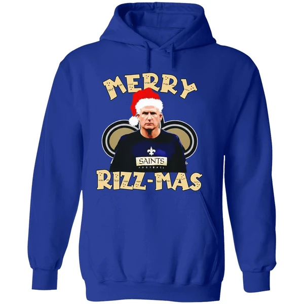 Merry Rizzmas Darren Rizzi New Orleans Saints Christmas Hoodie - Image 7