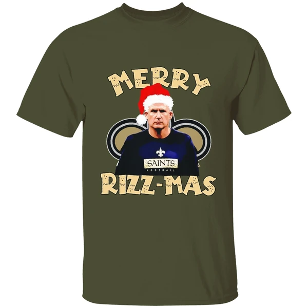 Merry Rizzmas Darren Rizzi New Orleans Saints Christmas Shirt - Image 4