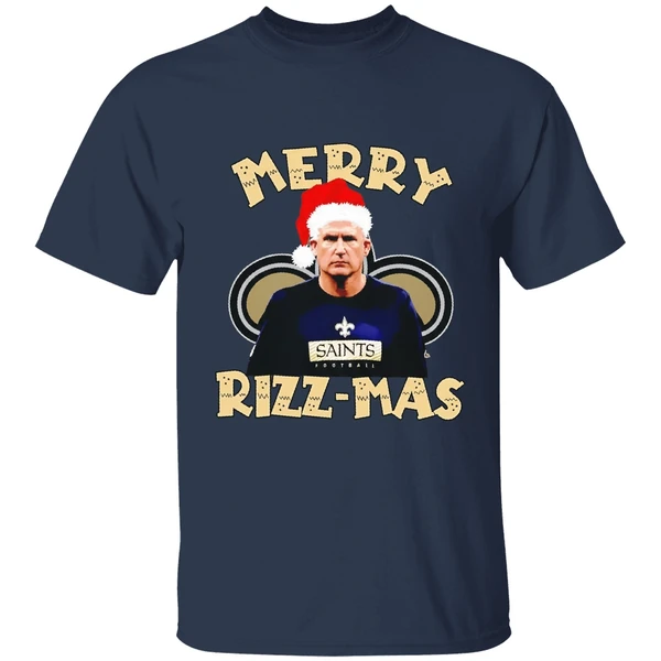 Merry Rizzmas Darren Rizzi New Orleans Saints Christmas Shirt - Image 5