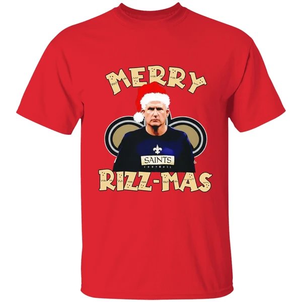 Merry Rizzmas Darren Rizzi New Orleans Saints Christmas Shirt - Image 7