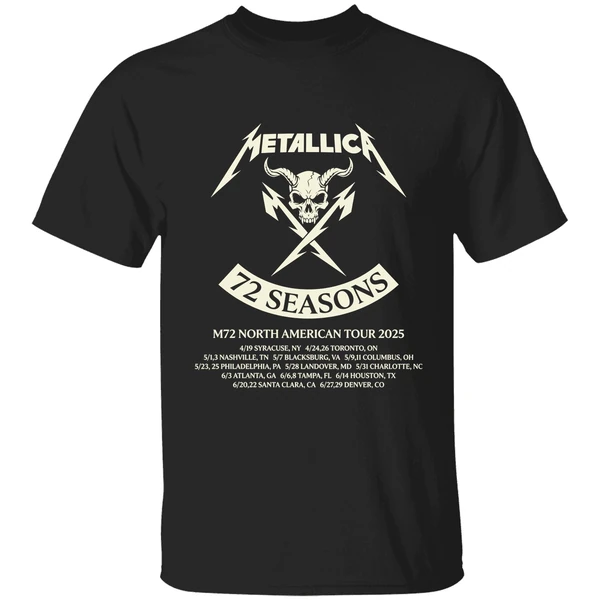 Metallica Crossed M Tee M72 Seasons North American Tour 2025 Shirt