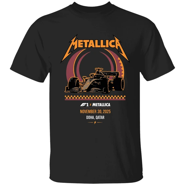 Metallica M72 Doha On November 30 2025 At Formula 1 Qatar Airways Qatar Grand Prix Lusail Shirt
