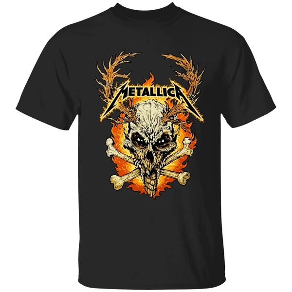 Metallica M72 World Tour 2025 2026 Flame Skull Shirt