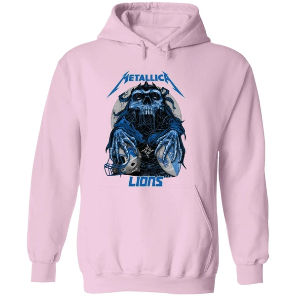 Metallica Skull Detroit Lions Football Hoodie - Image 5