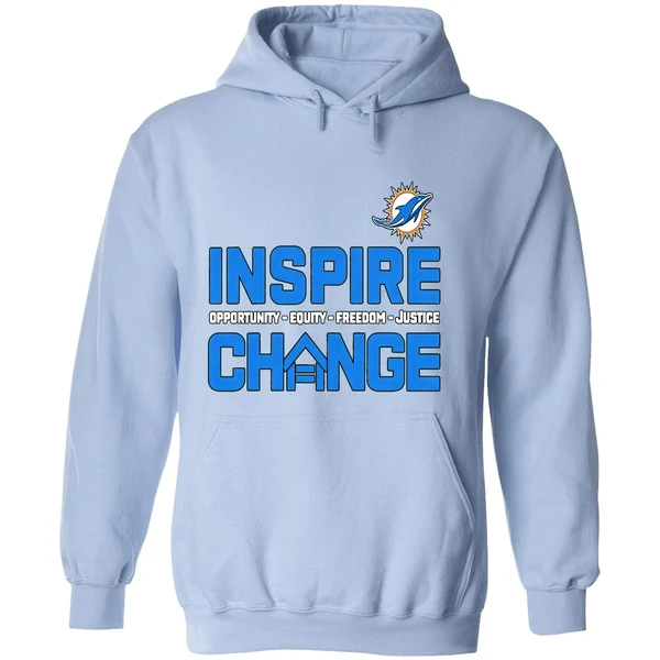 Miami Dolphins 2025 26 Inspire Change Freedom Justice Hoodie - Image 4