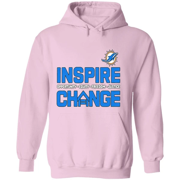 Miami Dolphins 2025 26 Inspire Change Freedom Justice Hoodie - Image 5