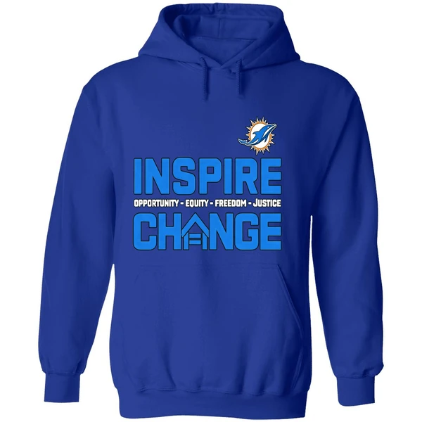 Miami Dolphins 2025 26 Inspire Change Freedom Justice Hoodie - Image 7