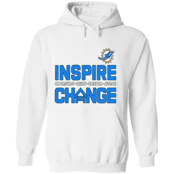Miami Dolphins 2025 26 Inspire Change Freedom Justice Hoodie - Image 8