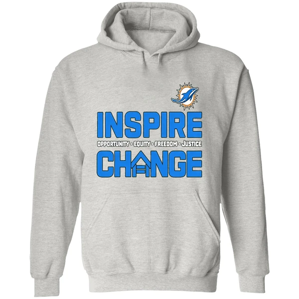 Miami Dolphins 2025 26 Inspire Change Freedom Justice Hoodie - Image 9