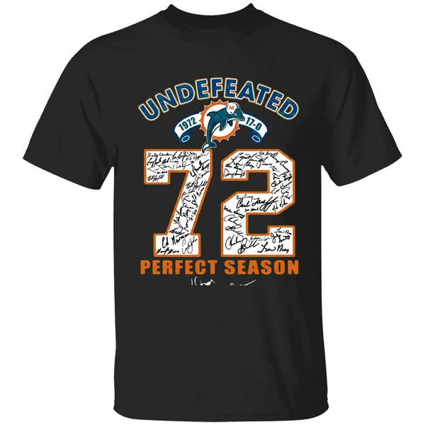 Miami Dolphins Undefeated 1972 72 Perfect Season Signatures Shirt