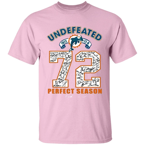 Miami Dolphins Undefeated 1972 72 Perfect Season Signatures Shirt - Image 3