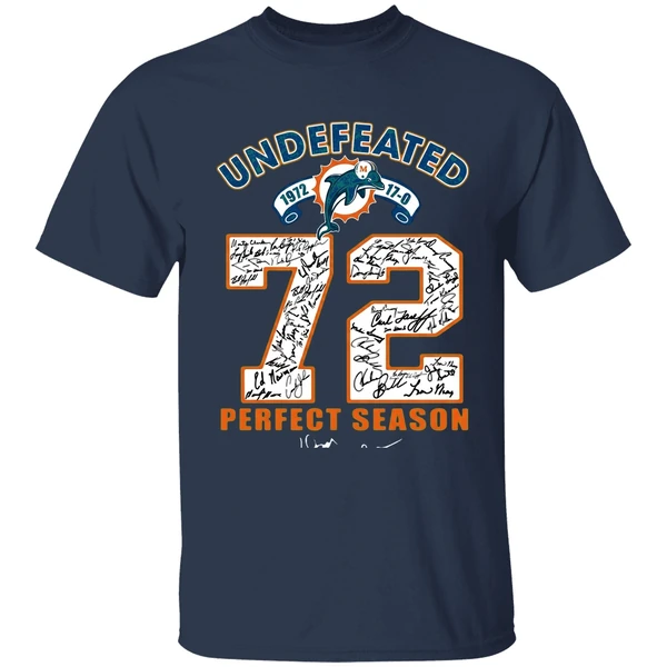 Miami Dolphins Undefeated 1972 72 Perfect Season Signatures Shirt - Image 5