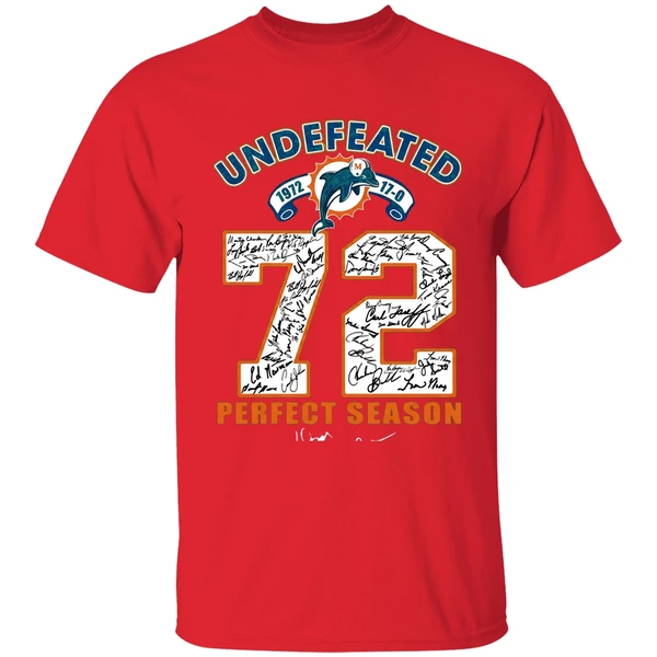 Miami Dolphins Undefeated 1972 72 Perfect Season Signatures Shirt - Image 7
