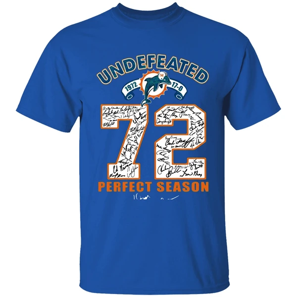 Miami Dolphins Undefeated 1972 72 Perfect Season Signatures Shirt - Image 8
