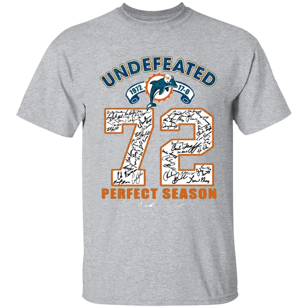 Miami Dolphins Undefeated 1972 72 Perfect Season Signatures Shirt - Image 9