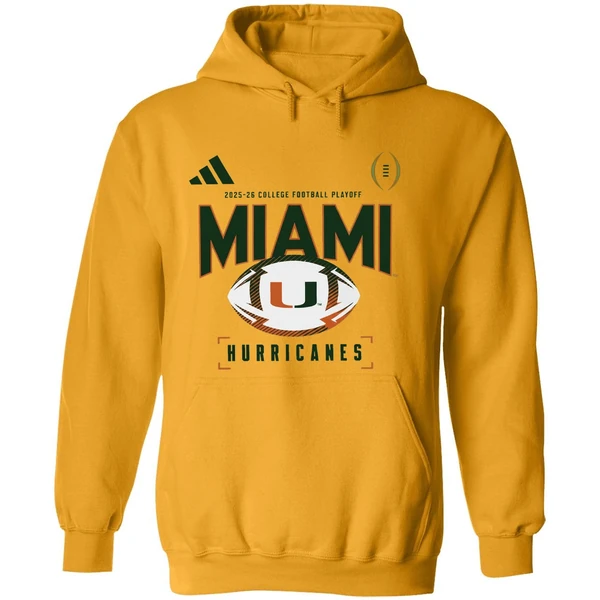 Miami Hurricanes 2025 2026 College Football Playoff Look Room Hoodie
