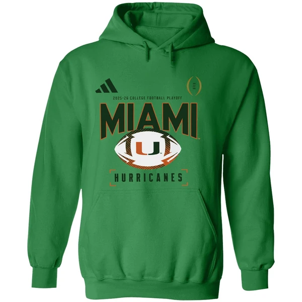 Miami Hurricanes 2025 2026 College Football Playoff Look Room Hoodie - Image 2