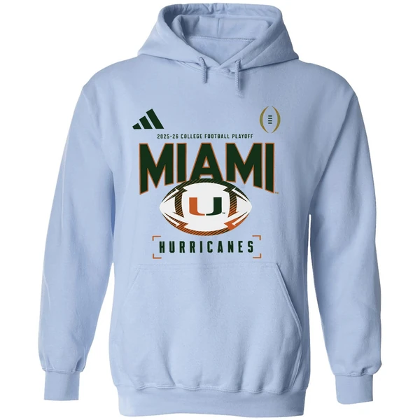 Miami Hurricanes 2025 2026 College Football Playoff Look Room Hoodie - Image 4