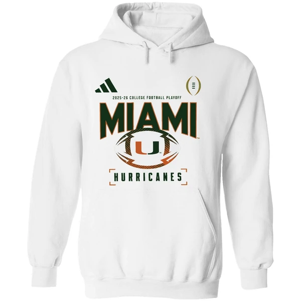 Miami Hurricanes 2025 2026 College Football Playoff Look Room Hoodie - Image 8
