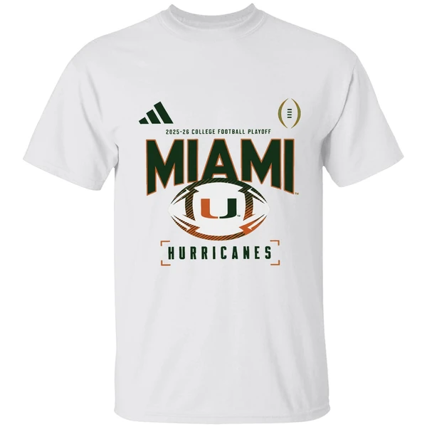 Miami Hurricanes 2025 2026 College Football Playoff Look Room Shirt