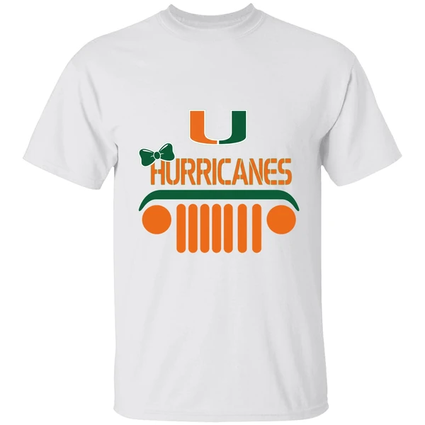 Miami Hurricanes Football Team Heart Jeep Girl Shirt