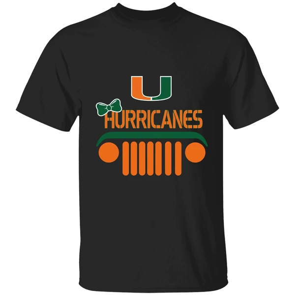 Miami Hurricanes Football Team Heart Jeep Girl Shirt - Image 7