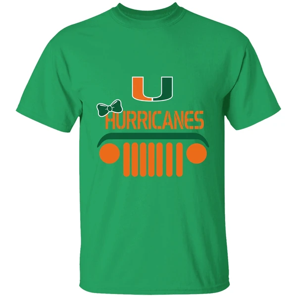 Miami Hurricanes Football Team Heart Jeep Girl Shirt - Image 8