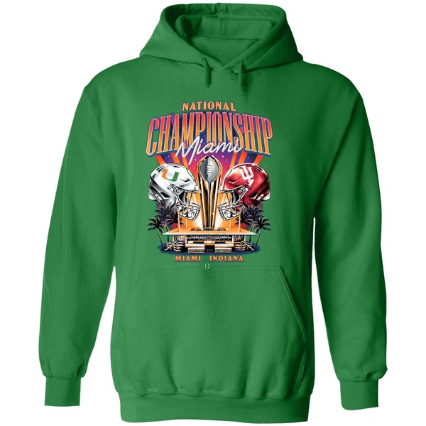 Miami Hurricanes Vs Indiana Hoosiers National Championship College Football Hoodie - Image 2