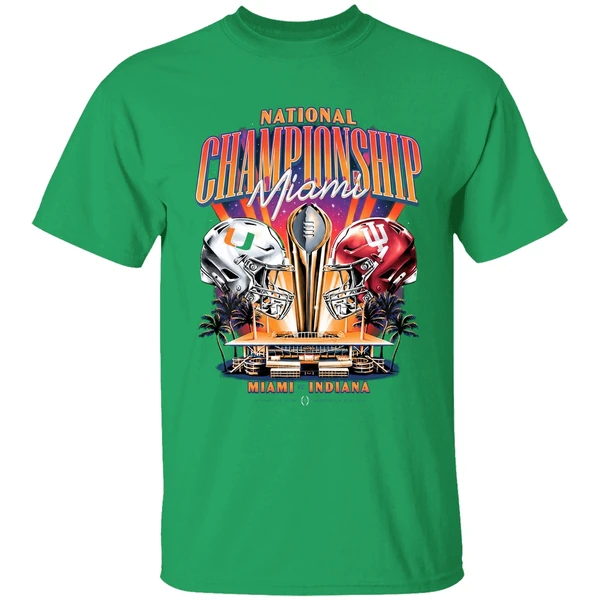 Miami Hurricanes Vs Indiana Hoosiers National Championship College Football Shirt - Image 2