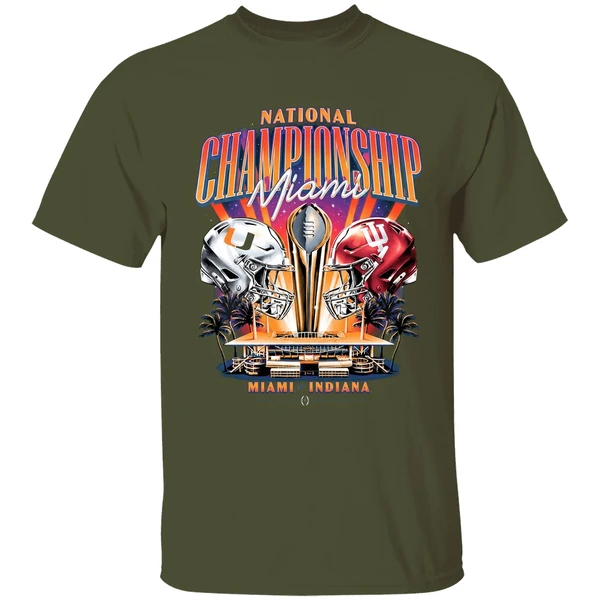 Miami Hurricanes Vs Indiana Hoosiers National Championship College Football Shirt - Image 4