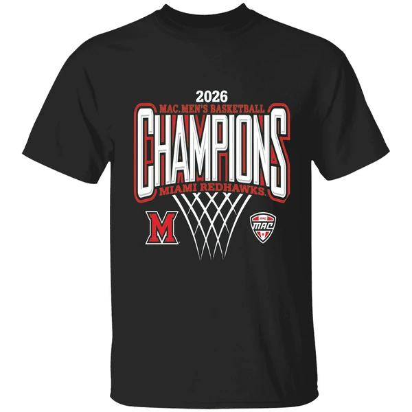 Miami Redhawks 2026 Mac Mens Basketball Champions Shirt